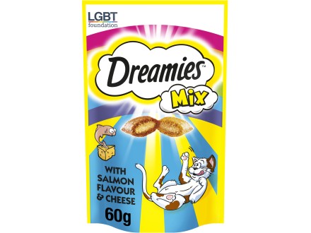 DREAMIES Mix Cat Treats with Salmon Flavour and Cheese 60g