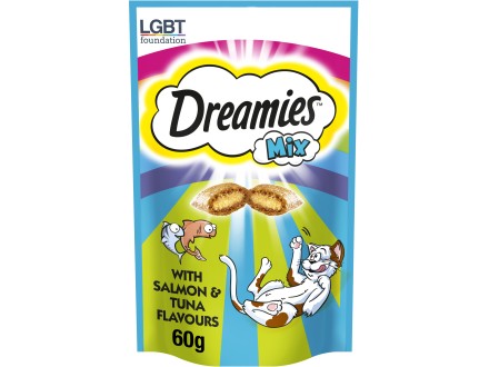 DREAMIES Mix Cat Treats with Salmon and Tuna Flavour 60g