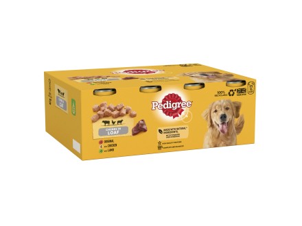 PEDIGREE Dog Tins Mixed Selection in Loaf 12x400g