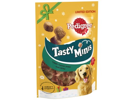 PEDIGREE Christmas Tasty Minis Dog Treats Chewy Cubes with Turkey 130g