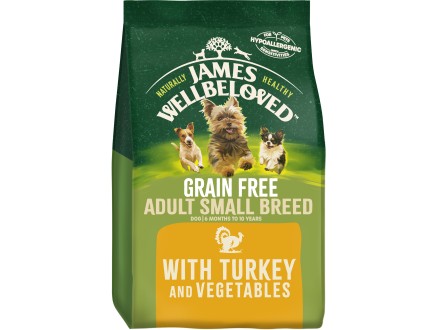 James Wellbeloved Grain Free Adult Small Breed Turkey & Veg 1.5kg